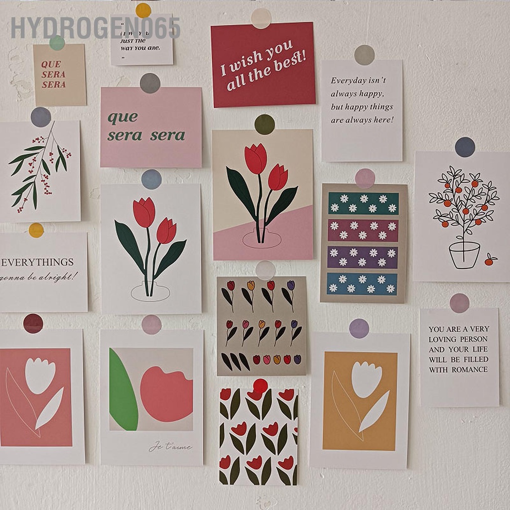 Hydrogen065 Treo Tường Hình Thẻ Trang Trí Phòng Áp Phích Chủ Đề Hoa Nhà Cửa