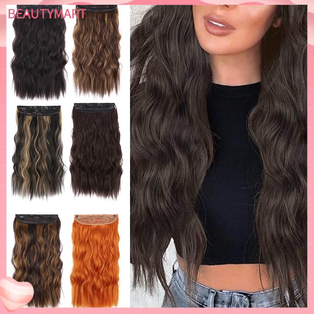 Bộ Tóc Giả Xoăn Dài Bằng Sợi Lụa Tự Nhiên Điều Chỉnh Được Nhiệt Độ Cao Dành Cho Nữ