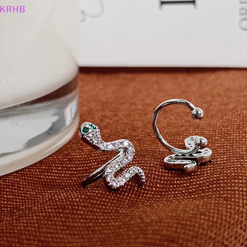 1 Đôi Khuyên Tai Dạng Kẹp Hình Rắn Không Cần Xỏ Lỗ Dành Cho Nam Và Nữ Mới