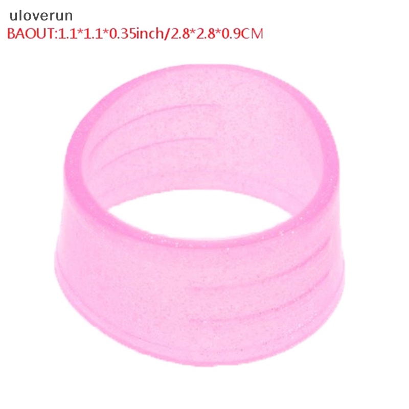 Uloverun Vòng Silicon Cố Định Tay Cầm Vợt tennis Màu Dạ Quang