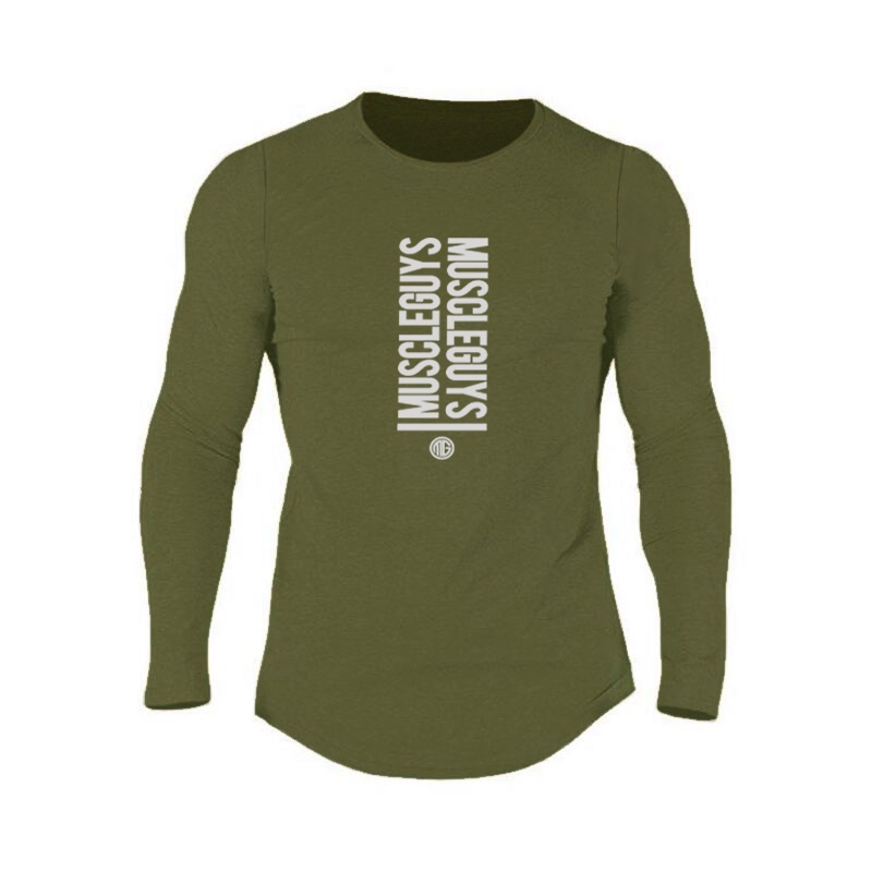 Áo Thun Tay Dài Dáng Ôm In Họa Tiết Thời Trang Thu Đông Cho Nam