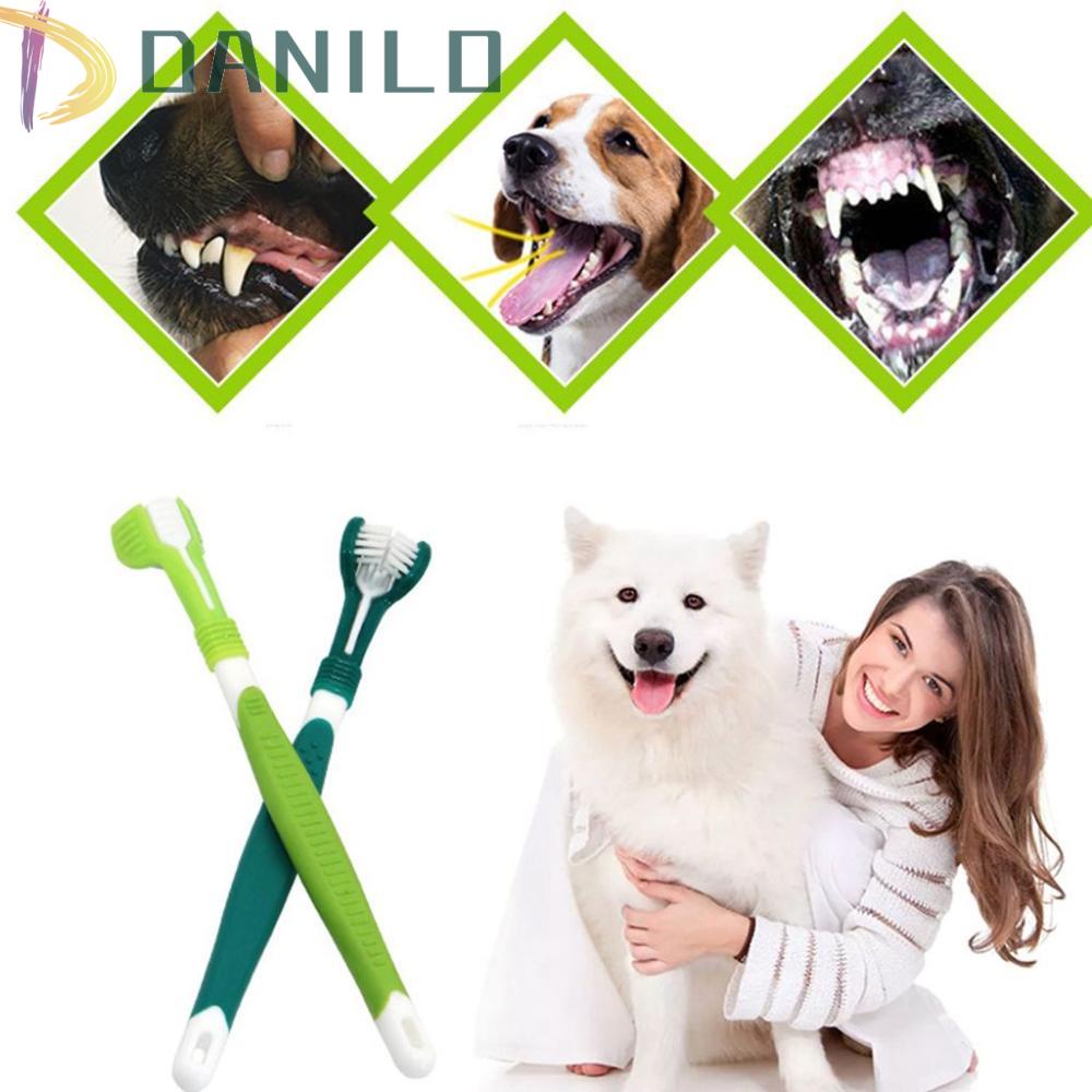 Bàn Chải Đánh Răng DANILO Ba Đầu Đa Góc Giữ Tươi Mát Với Tay Cầm Nhiều Màu Sắc Tùy Chọn Chăm