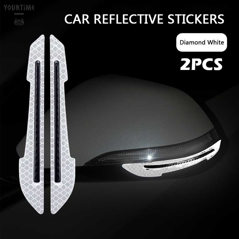 Bộ 2 Miếng Dán Phản Quang Cảnh Báo An Toàn Cho Gương Chiếu Hậu Xe Hơi