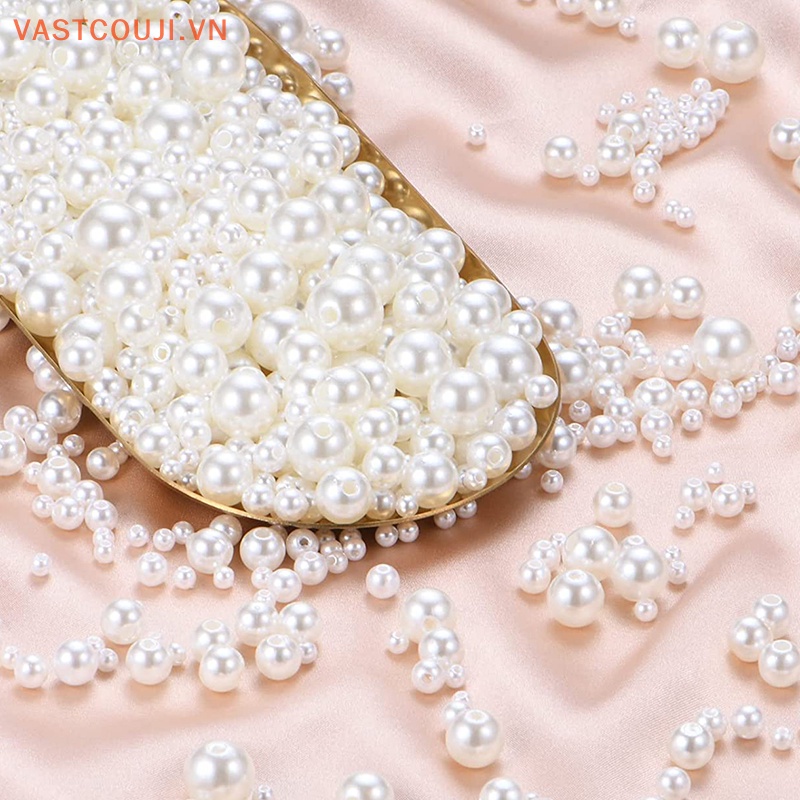 Chuỗi Hạt Ngọc Trai Acrylic 3mm 4mm 6mm 8mm 10mm Dùng Làm Trang Sức DIY