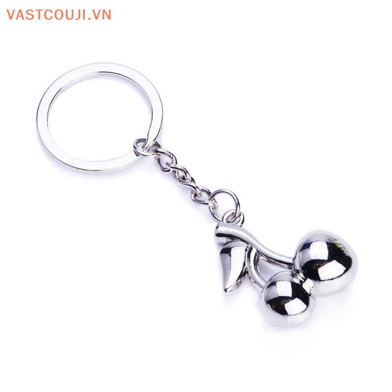 Móc Khóa Hình Trái Cherry Bằng Kim Loại Thời Trang