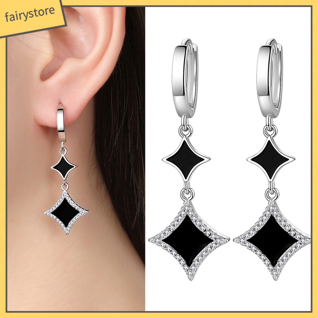 1 Đôi Bông Tai Hình Ngôi Sao Đính Đá Lấp Lánh Dành Cho Nữ