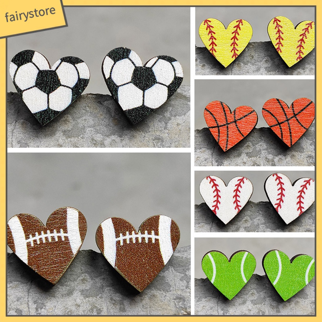 1 Đôi Bông Tai Hình Trái Tim Màu Tương Phản Trọng Lượng Nhẹ Chống Dị Ứng Dành Cho Nữ