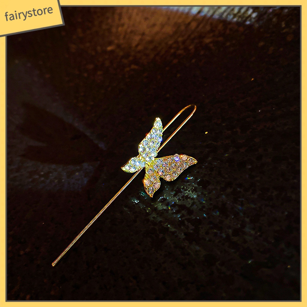 1 Khuyên Vành Tai Hình Hoa Bướm Đính Đá Thời Trang Dự Tiệc Cho Nữ