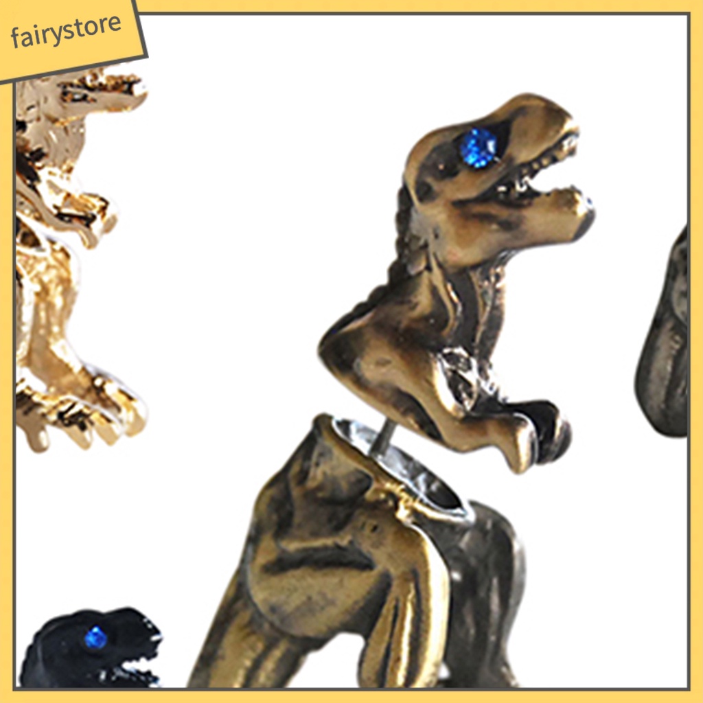 Bông Tai Hình Khủng Long 3D Bằng Hợp Kim Phong Cách Punk Dành Cho Nữ