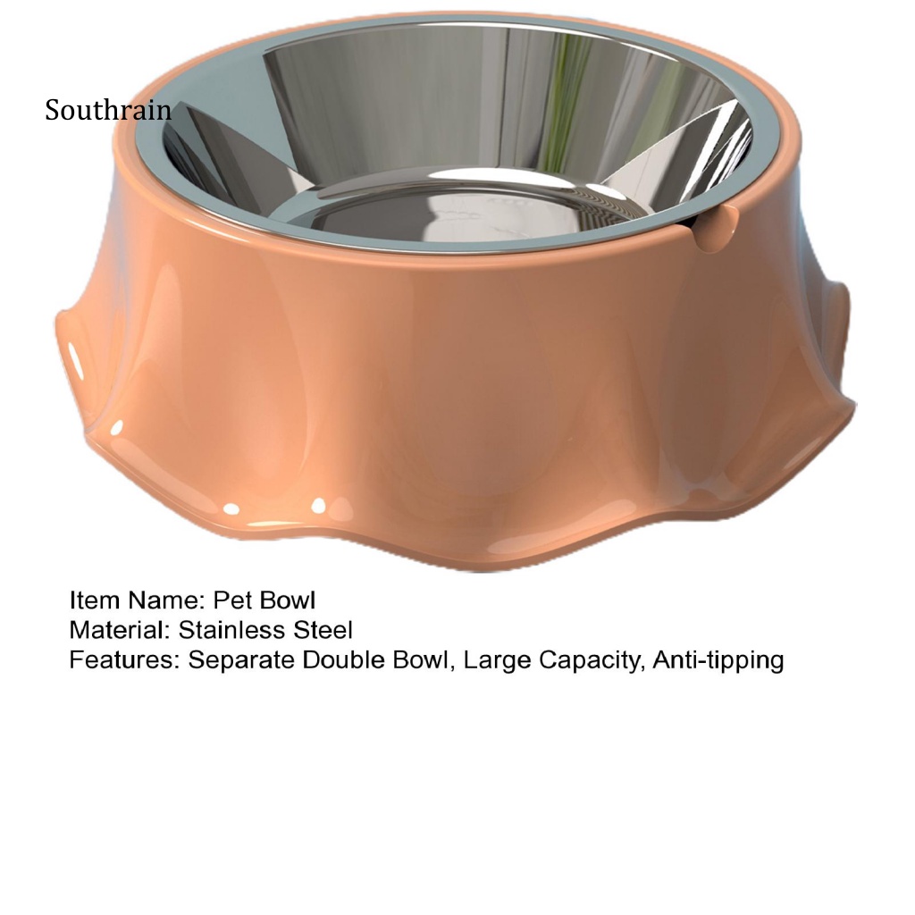 Bát Đựng Thức Ăn Cho Thú Cưng Bằng Thép Không Gỉ Chống Đổ