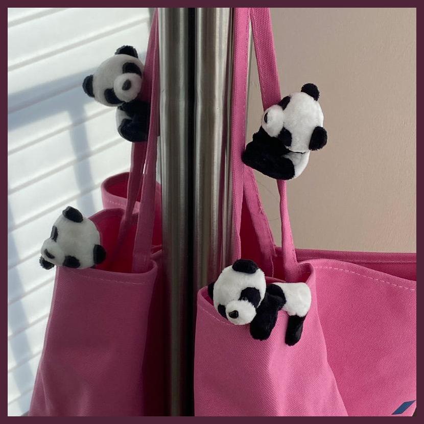 Gấu Trúc Nhồi Bông Nam Châm Dễ Thương Đa Năng Trang Trí Tủ Lạnh / Gương Chiếu Hậu Xe Đạp