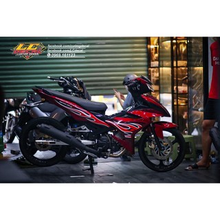 Tem rời exciter150 - mẫu y15zr - tem lửa đỏ nổi bật 2023