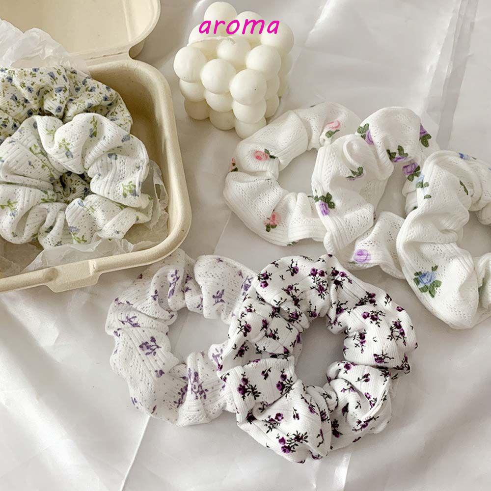 Dây Buộc Tóc Vải Co Giãn In Họa Tiết Hoa Phong Cách Boho Cho Nữ