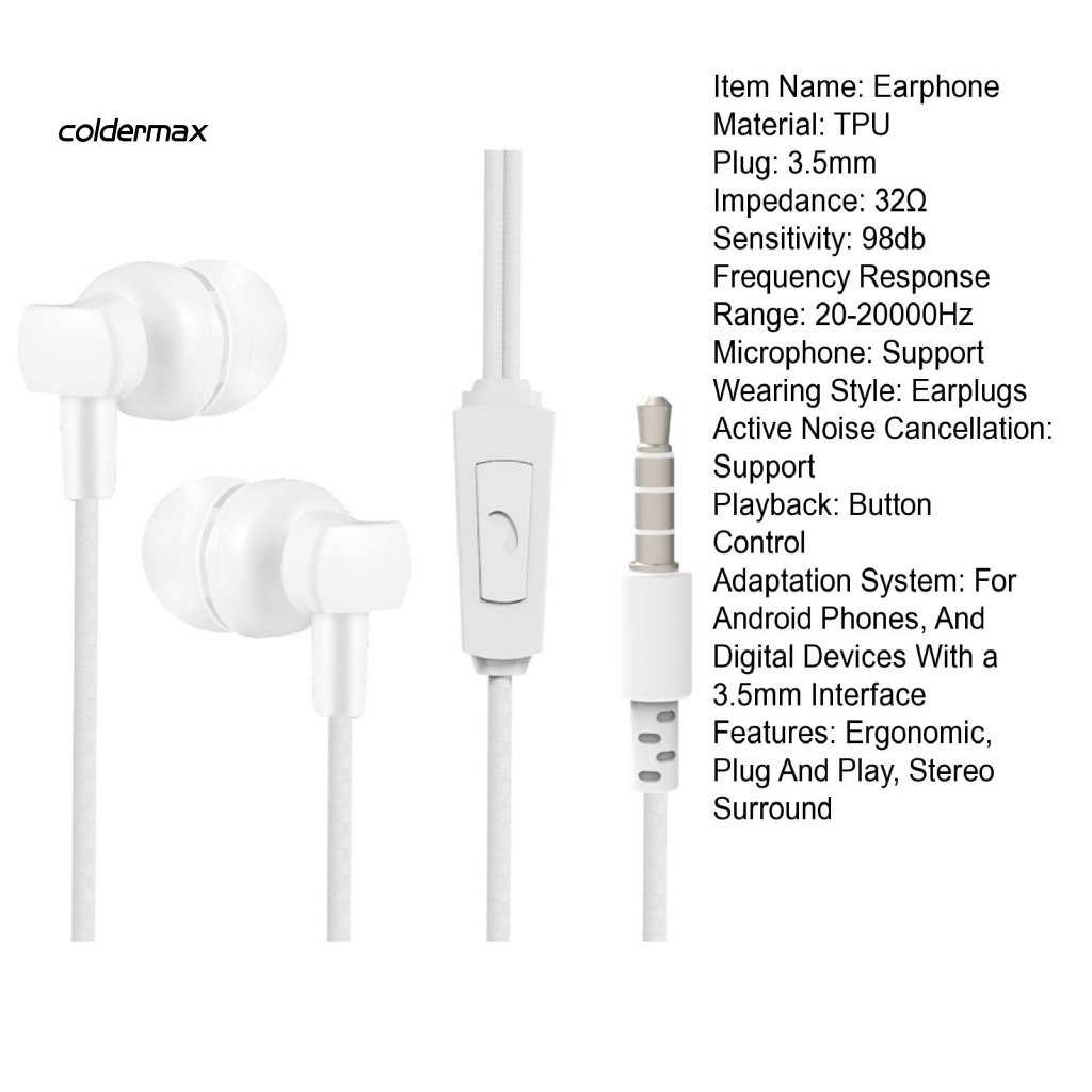 Tai Nghe Nhét Tai Có Dây Jack 3.5mm Âm Thanh Siêu Trầm Chất Lượng Cao