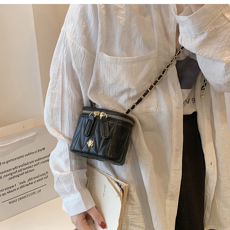 Túi Đeo Chéo Hình Vuông Nhỏ Thêu Họa Tiết Phong Cách Mới Mùa Hè Dễ Phối Đồ Cho Nữ