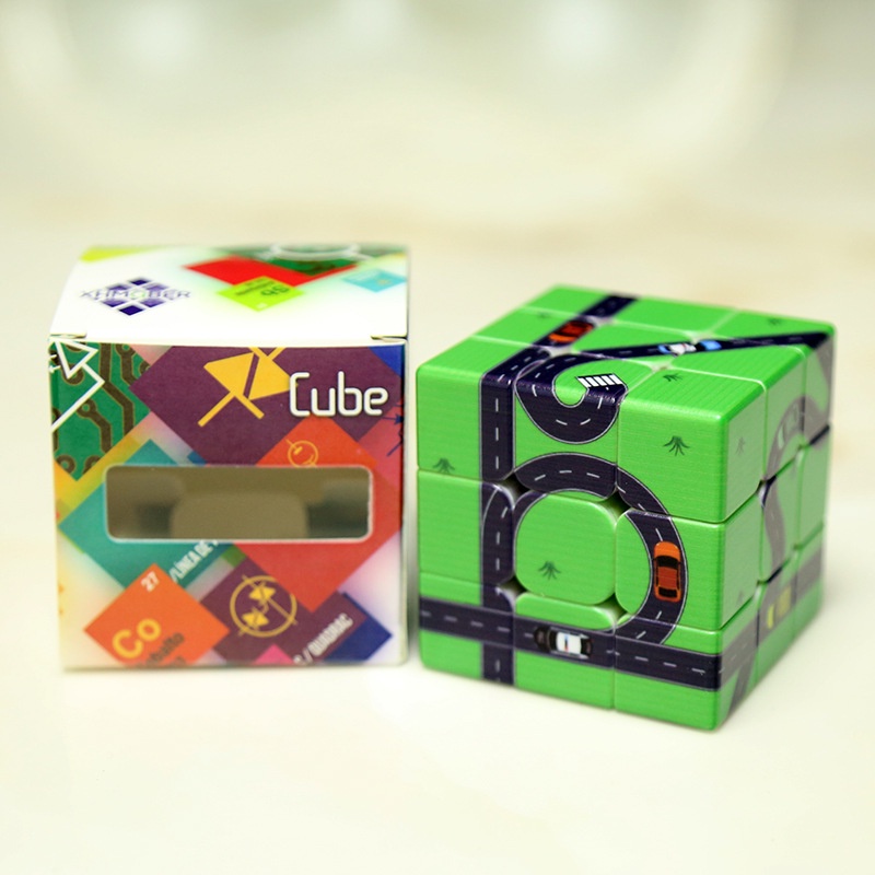 Đồ Chơi Khối Rubik 3x3 Thiết Kế Đường Ray Màu Xanh Lá Cây Giáo Dục Cho Trẻ Em