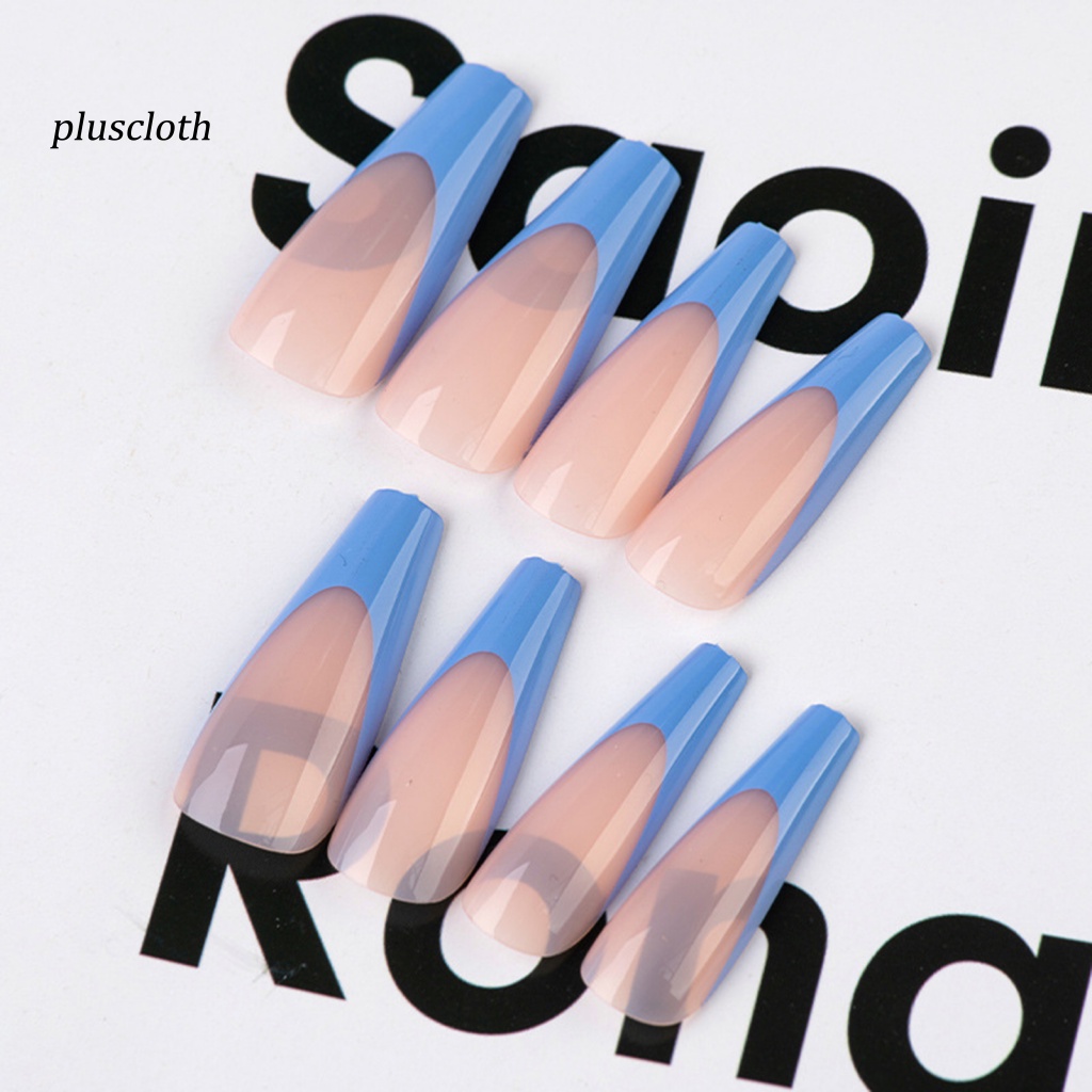 1 Bộ Móng Tay Giả Bằng Nhựa ABS Phong Cách Pháp
