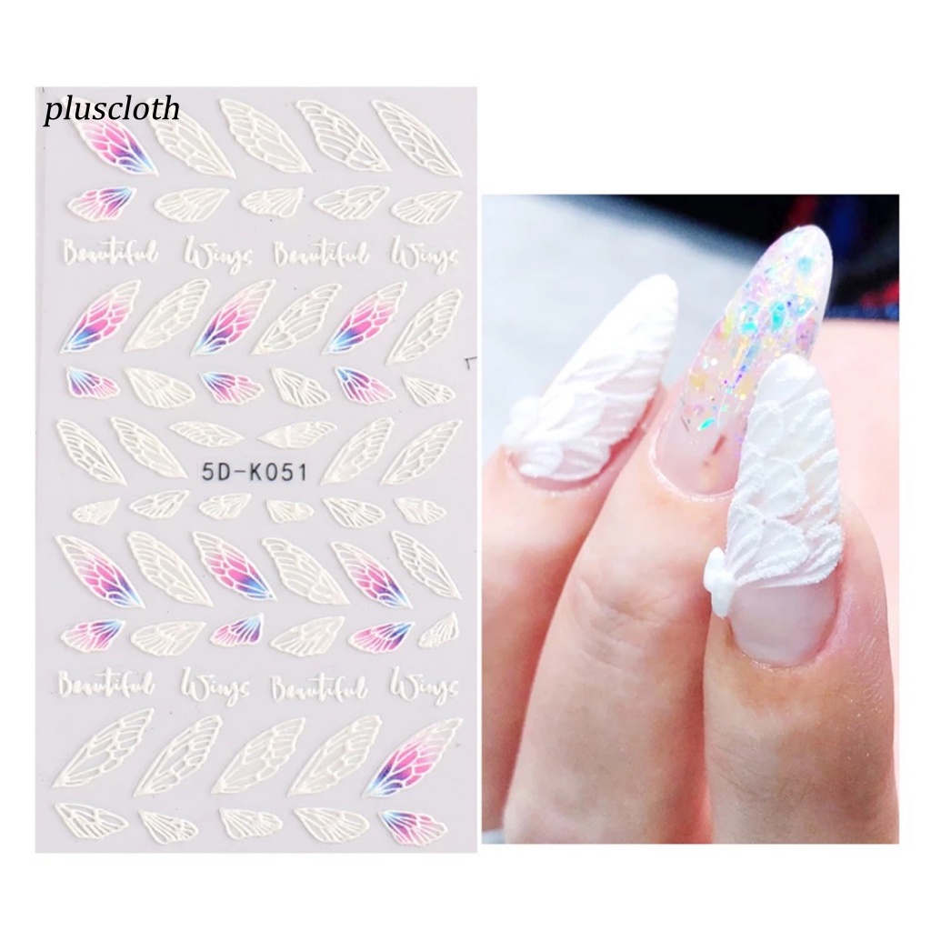 Miếng Dán Trang Trí Móng Tay Họa Tiết Ren Hoa 5D Xinh Xắn