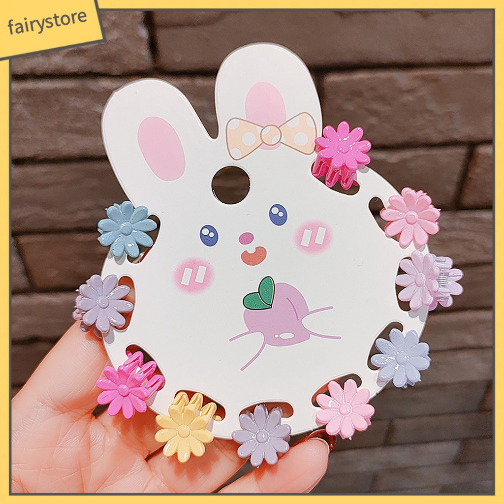 Set 10 Kẹp Tóc Càng Cua Độ Co Giãn Cao Không Phai Màu Trang Trí Tóc Ngọt Ngào Cho Bé