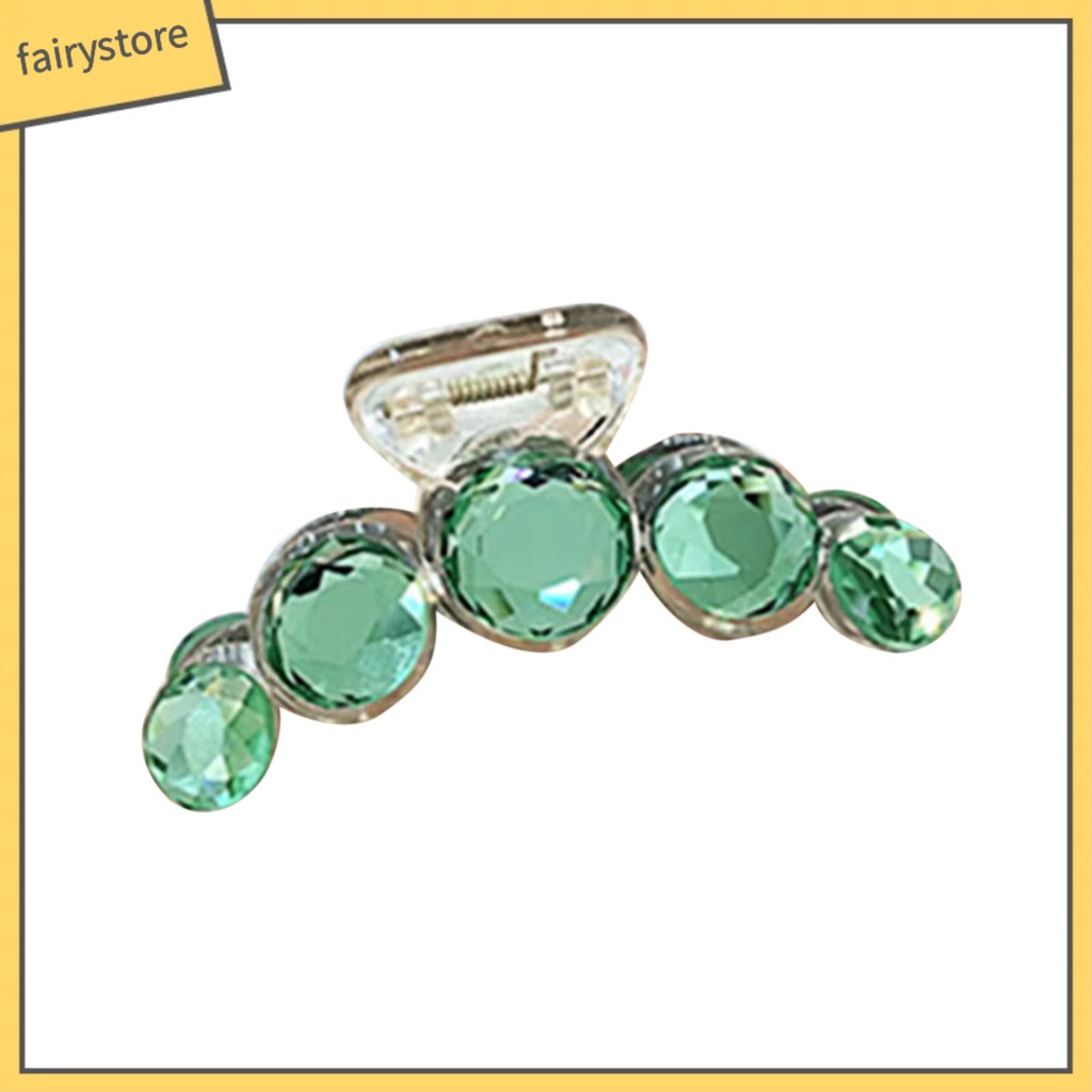 Kẹp Tóc Càng Cua Bằng Nhựa Đính Pha Lê Lấp Lánh Trang Nhã