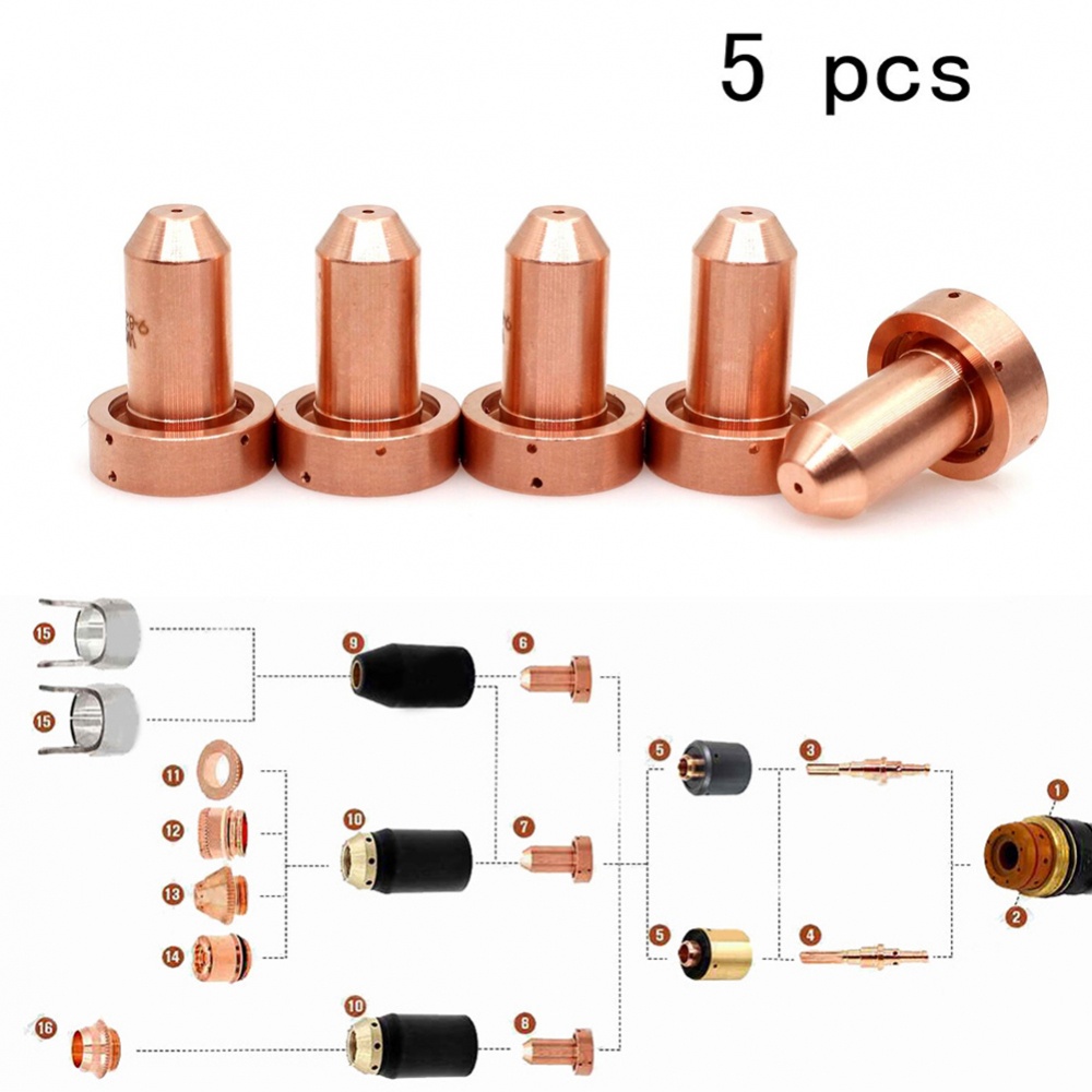 Bộ 5 Đầu Phun Plasma 100A Cho Máy Cắt