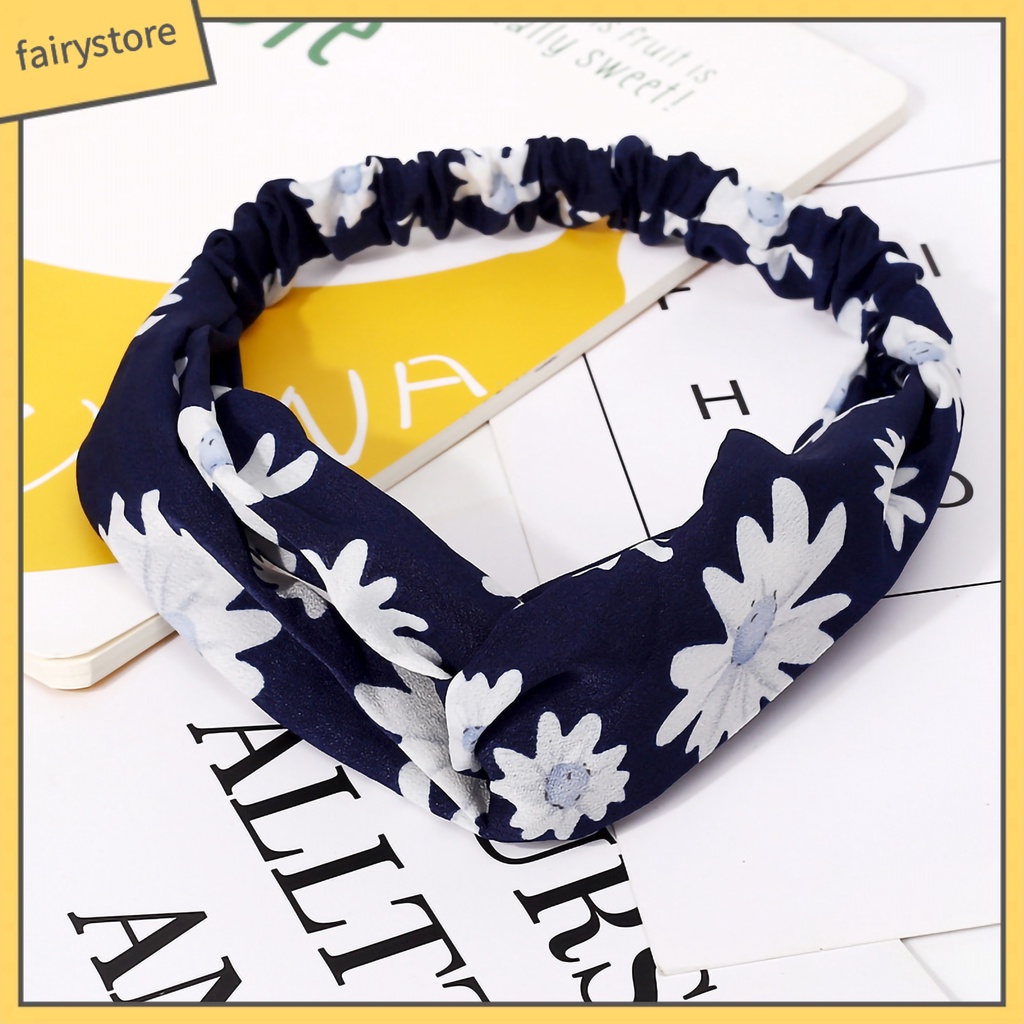 Set 10 Băng Đô Cài Tóc Co Giãn Họa Tiết Da Báo Phong Cách Hàn Quốc