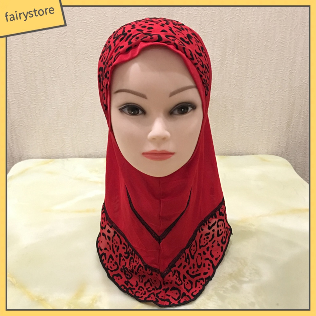 [FRO] Khăn Trùm Đầu Khâu Không Dễ Biến Dạng In Họa Tiết Da Báo Sử Dụng Hàng Ngày Cho Trẻ Em