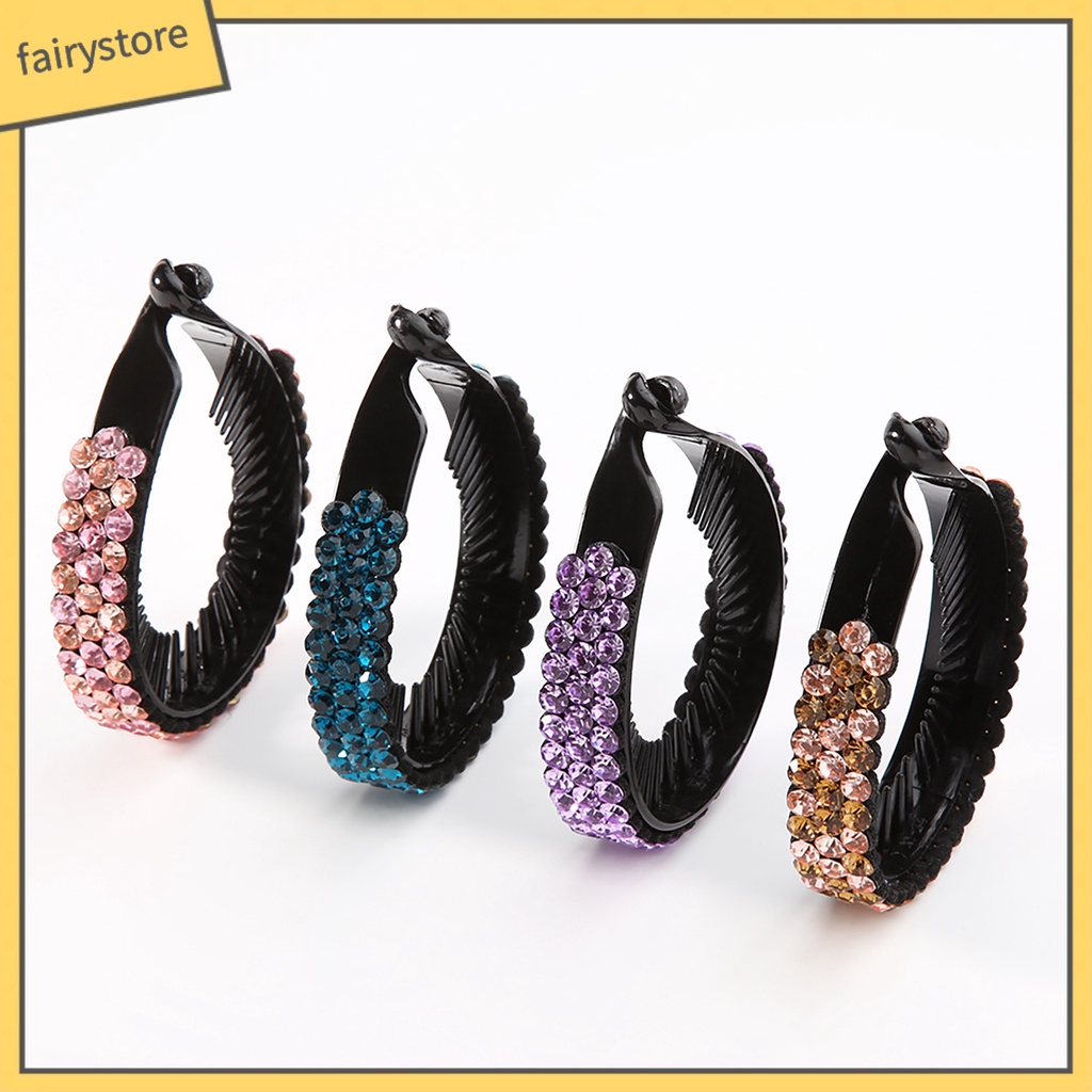 Kẹp Tóc Dạng Xoắn Đính Đá Lấp Lánh Thanh Lịch Cho Nữ