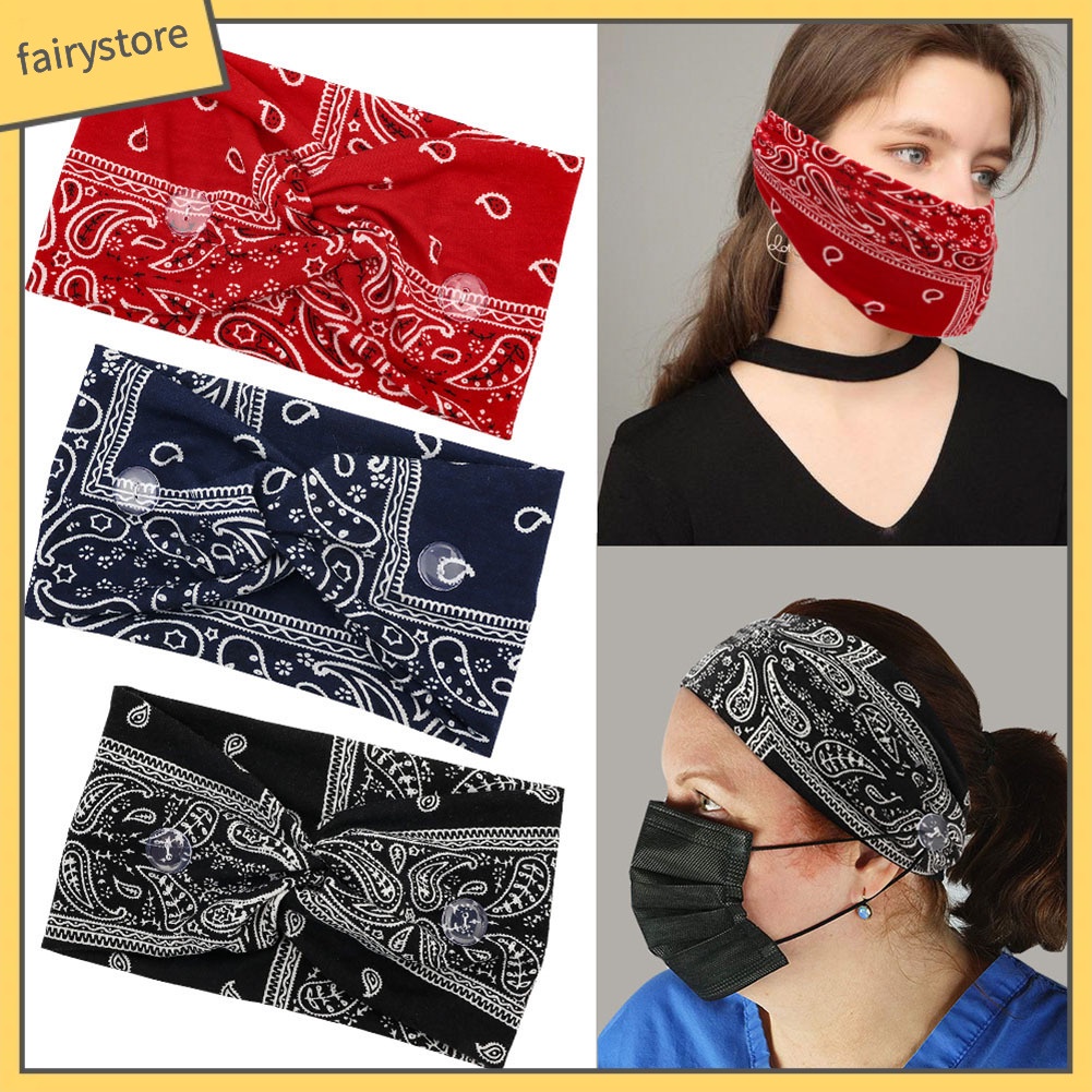 Băng Đô Cài Tóc Unisex Bản Rộng Co Giãn Có Nút Hỗ Trợ Luyện Tập Yoga / Thể Hình