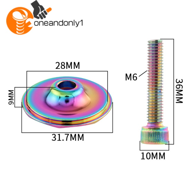 Nắp Gắn Phuộc Trước Xe Đạp Leo Núi Bằng Hợp Kim Nhôm Kèm Ốc Vít Chuyên Dụng Chất Lượng Cao