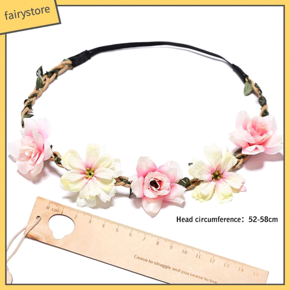 Vòng Hoa Nhân Tạo Đội Đầu Thời Trang Cho Cô Dâu