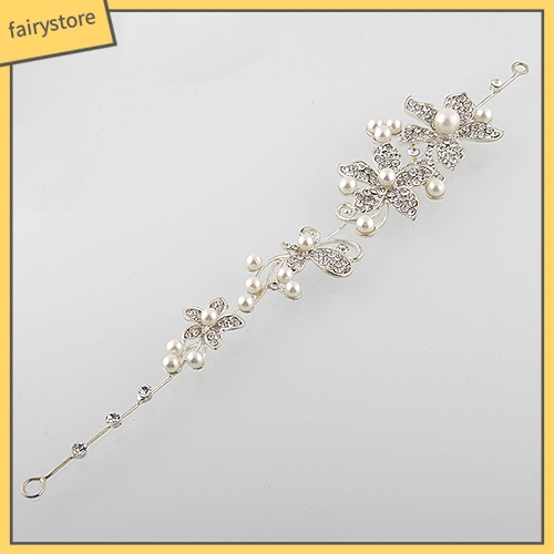 Băng Đô Cài Tóc Đính Hoa Và Ngọc Trai Nhân Tạo Thời Trang