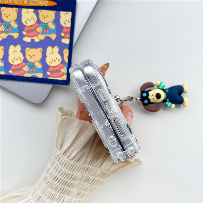 Ốp Điện Thoại Cứng Chống Sốc In Hình Chó Hoạt Hình Dễ Thương Cho Samsung Galaxy Z Flip 4 5G Samsung Galaxy Z Flip 3