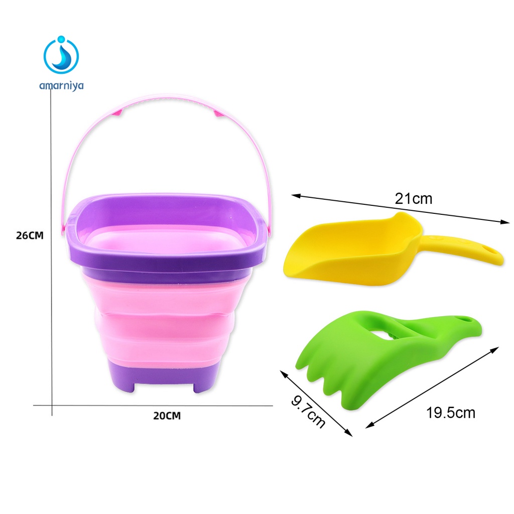 1 Bộ Xô Đựng Cát An Toàn Cho Bé Chơi Khi Đi Biển