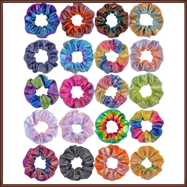 Set 24 Dây Cột Tóc Co Giãn Hai Màu Sắc Gradient Dành Cho Nữ