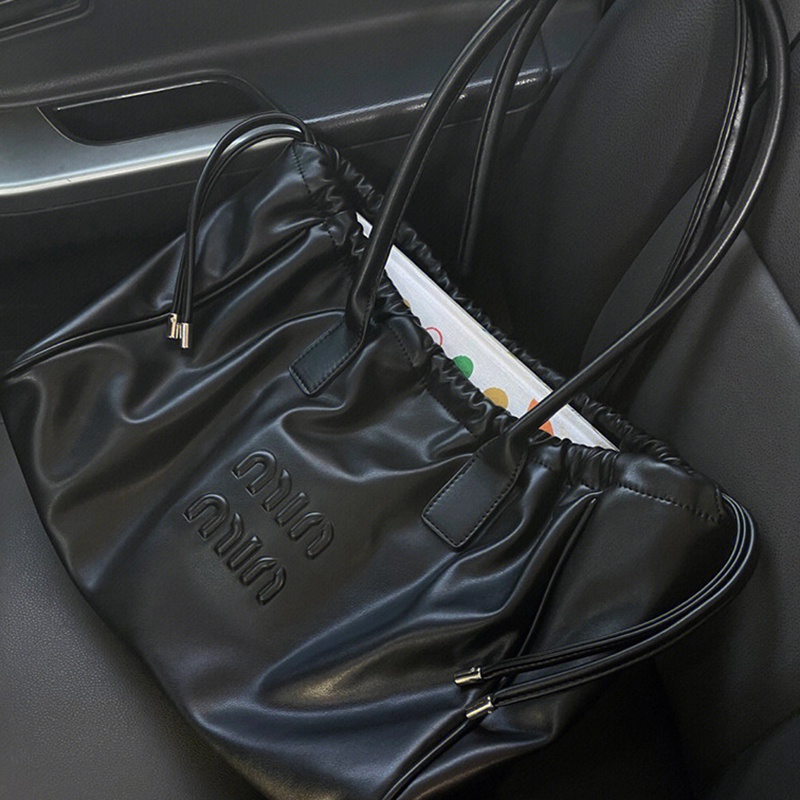 Túi tote Dây Rút Đeo Vai Sức Chứa Lớn Phong Cách retro Dễ Phối Đồ Thời Trang Cho Nữ