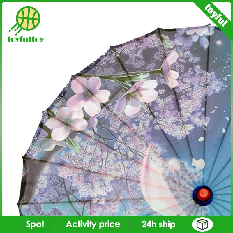 Dù Giấy Dầu Lụa 32 inch Phong Cách Trung Hoa