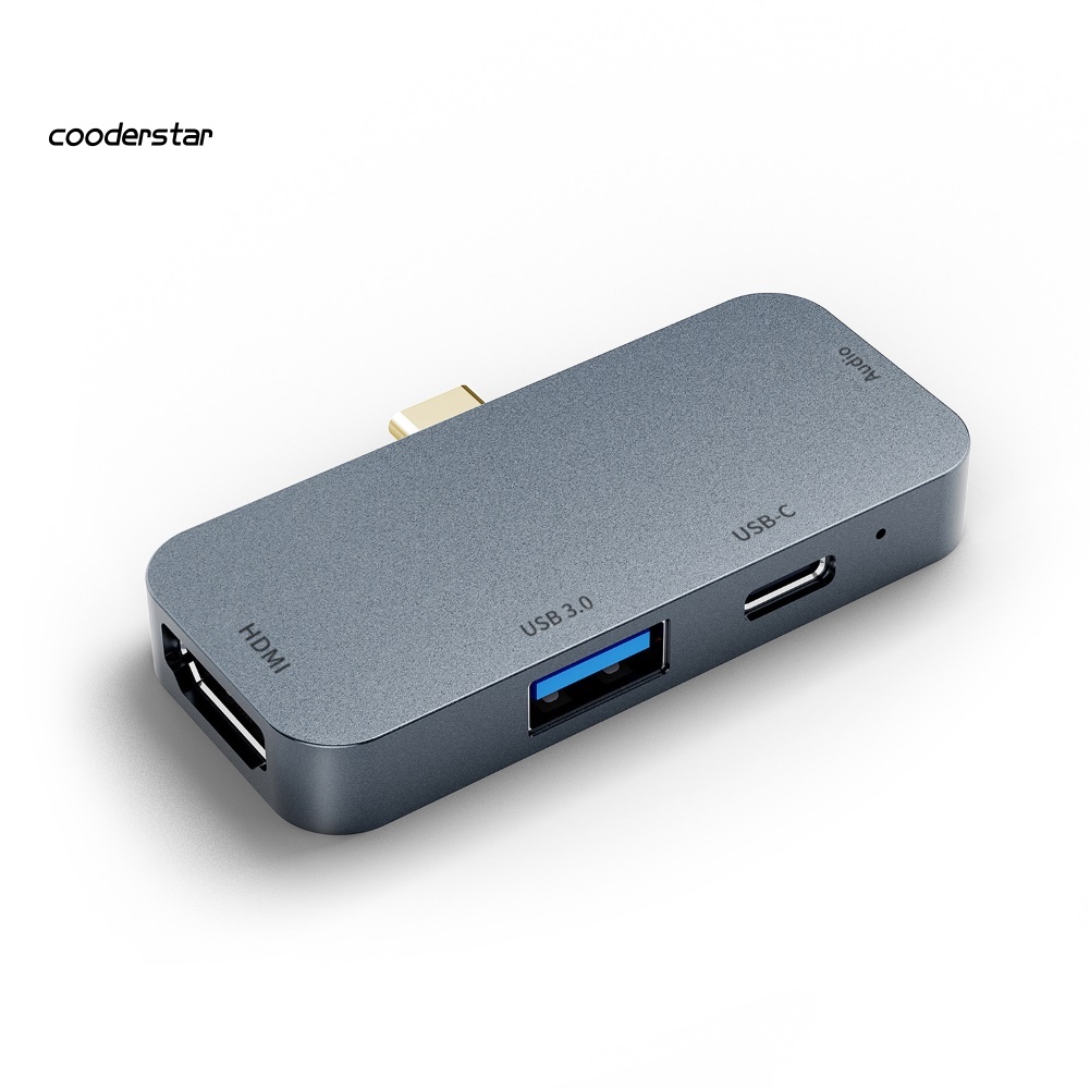Cáp Chuyển Đổi 4 Trong 1 Type-C USB-C Sang 4K HDMI 60W PD USB 3.0 3.5mm AUX Cho Laptop