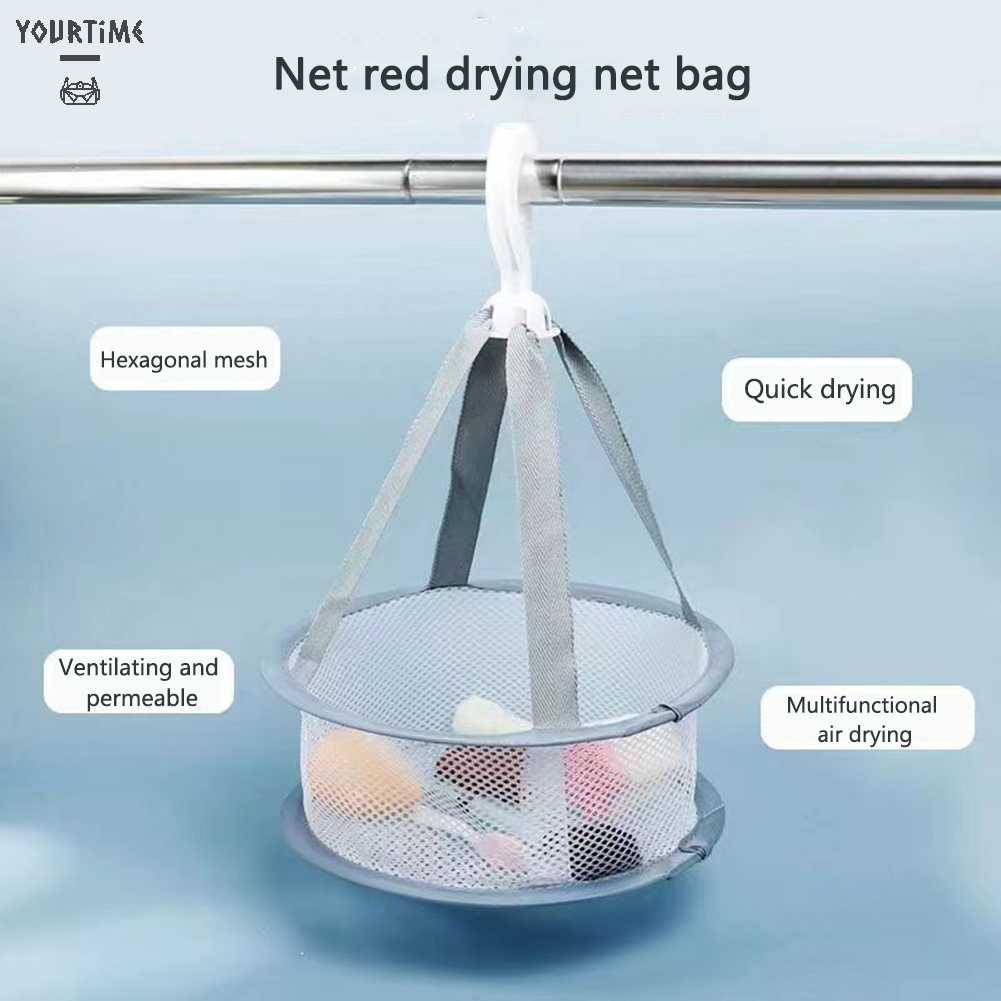 Túi Lưới Phơi Khô Cọ Trang Điểm Hình Trứng Gấp Gọn Được