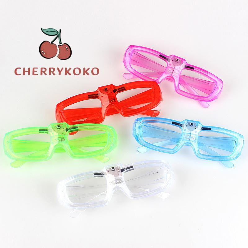 🍒🍒CHERRYKOKO Kính Mát Gắn Đèn Led Phát Sáng Nhiều Màu Sắc Vui Nhộn