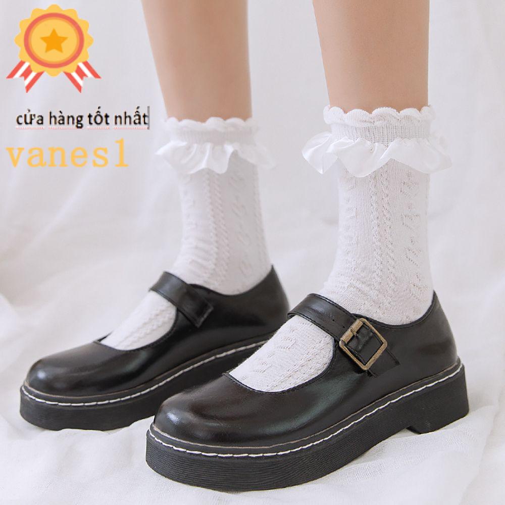 Vớ Cotton Cổ Trung Màu Sắc Ngọt Ngào Đáng Yêu Cho Nữ VANES1