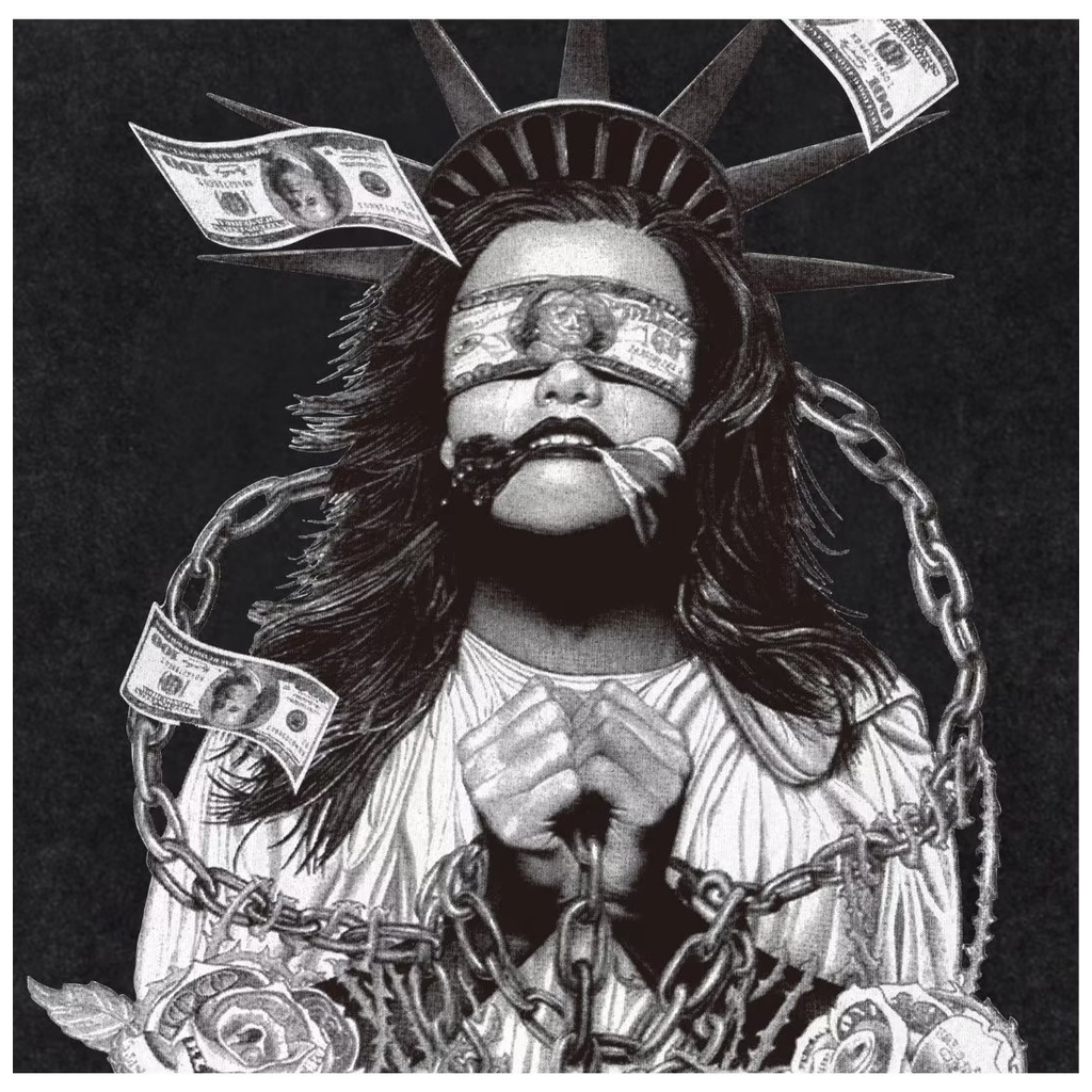 Áo Thun Cotton Không Tay Rách Gối Màu Trơn Phong Cách Hip Hop Đường Phố Âu Mỹ Cho Nam