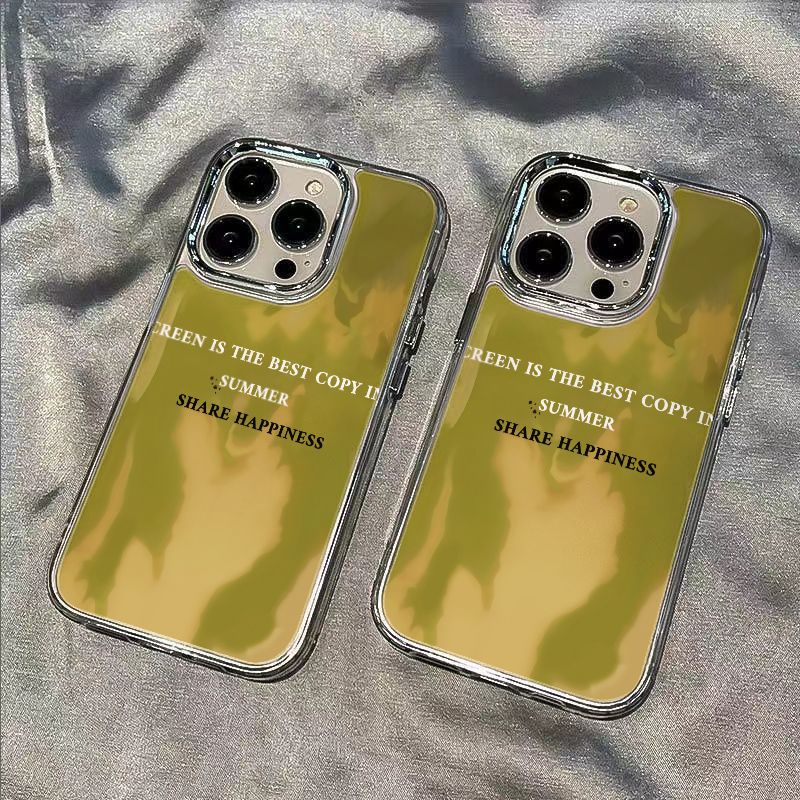 ✅Ốp Điện Thoại Màu Matcha Mềm Chống Sốc 137 8 max14pro iPhone1211 7XEW