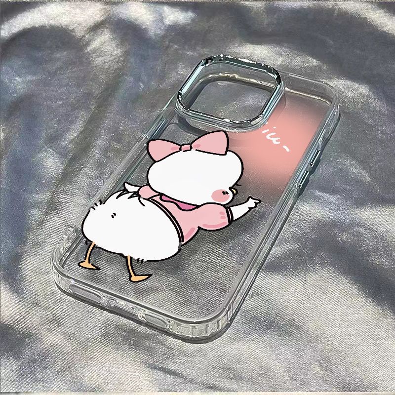 ✅Ốp Điện Thoại Dẻo Họa Tiết Chú Vịt / Hồng Dễ Thương Chống Sốc Cho Iphone max13 11714pro plus8iPhone12 PZQS