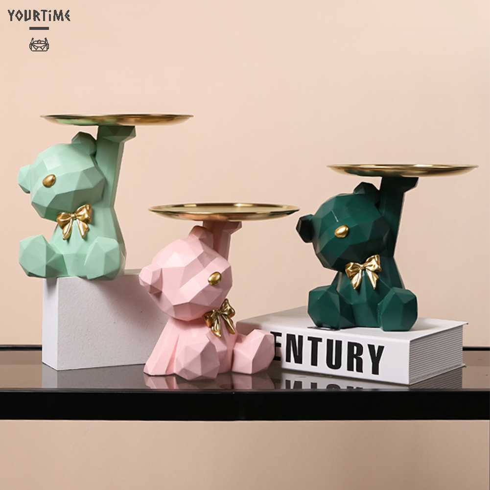 Giá Đỡ Chìa Khóa Bằng Resin Khắc Hình Gấu Độc Đáo Trang Trí Nhà Cửa