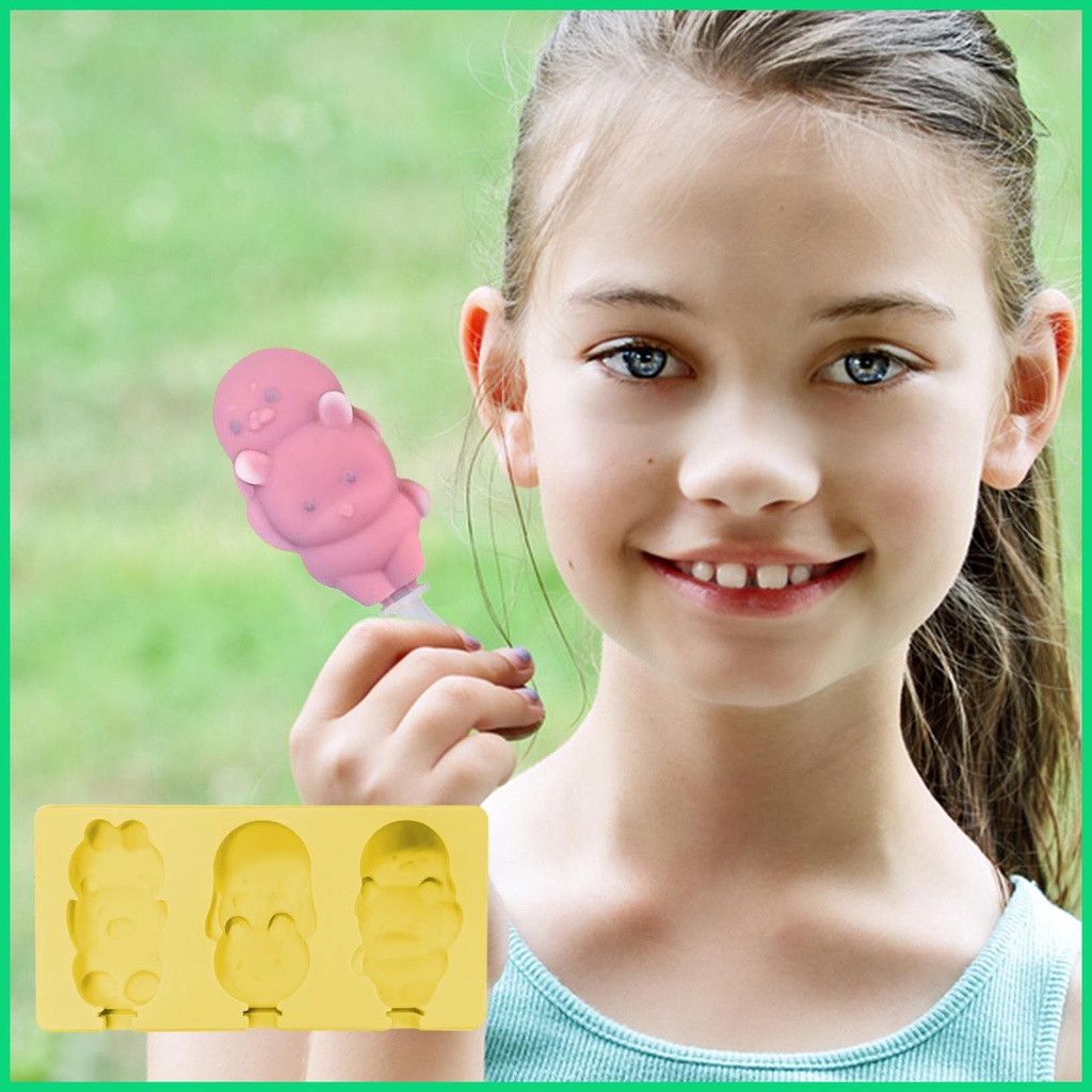 Khuôn Silicone Làm Kem Que Thủ Công Tái Sử Dụng Tiện Lợi