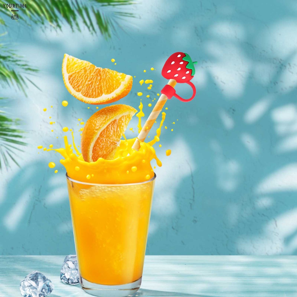 Set 3 / 4 / 6 Ống Hút Silicon Hình Động Vật Hoạt Hình Dễ Thương Có Thể Tái Sử Dụng