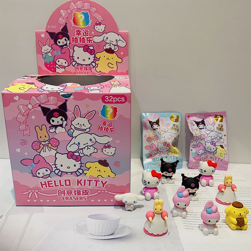 SANRIO 1 Cục Tẩy Bút Chì Hình Nhân Vật Hoạt Hình Đáng Yêu