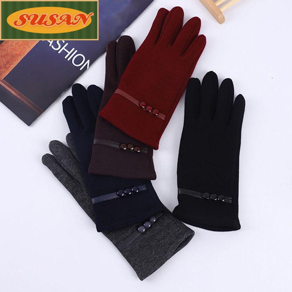 Găng Tay Trượt Tuyết Chống Gió Dày Dặn Có Thể Chạm Màn Hình Cảm Ứng Thời Trang