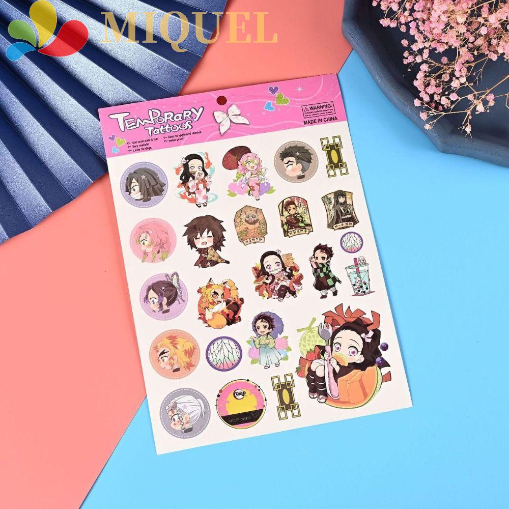 Hình Xăm Dán Trang Trí Họa Tiết Demon Slayer Chống Thấm Nước